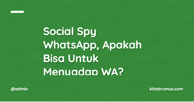 Social Spy WhatsApp, Apakah Bisa Untuk Menyadap WA?